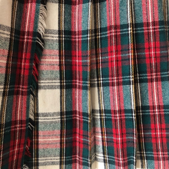 Vintage Christmas Tartan Plaid Wool Wrap Skirt Red Green ILGWU USA Made Size 6 - Picture 12 of 13